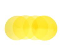 GALPADA 5 Pièces Film Changeant de Couleur Jaune en Pet pour Spots LED et Plafonniers, Adoucit L'intensité Lumineuse Flexibilité Décorative pour Espace de Vie