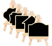 GALPADA 5pcs Petits Tableaux Mémo en Bois Socle Bois, Décoration de Bureau Multifonction, Tableau Mémo la Cuisine Créatif pour Café ou Bureau