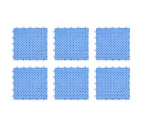 GALPADA 6 Pièces Sol Extérieur Antidérapant Sol pour Sports de Plein Air en Pp Bleu, Structure Emboîtable, Facile à Installer, Antidérapant, pour Jardin et Balcon Style Plusieurs styles
