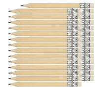 GALPADA 60pièces Lot de Crayons Courts Bois Naturel avec Gomme Crayons Écriture Effaçables pour Étudiants Artistes et Garçon Fille Outils de Dessin Pratiques et Légers