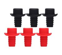 GALPADA 6pcs Bouchons de Bouteille de Vin en Silicone Étanches, Faciles à Utiliser, Style Classique, pour Décoration de Mariage et Repas en Plein Air