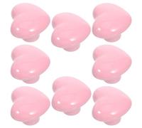 GALPADA 8pcs Boutons de Tiroir en Céramique Forme de Cœur pour Commode et Armoire, Surface Lisse, Installation Facile, pour Chambre D'garçon et Filles Moderne