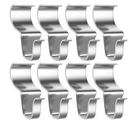 GALPADA 8pièces Crochets Métalliques sans Perçage pour Revêtement Extérieur Supports Invisibles S pour Caméra de Sécurité et Décoration Murale Multi-usage pour Jardin et Intérieur