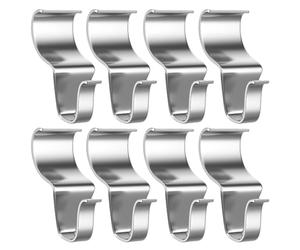 GALPADA 8pièces Crochets Métalliques sans Perçage pour Revêtement Extérieur Supports Invisibles S pour Caméra de Sécurité et Décoration Murale Multi-usage pour Jardin et Intérieur
