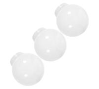 GALPADA Abat-jour Globe Extérieur Diffusion Uniforme Lumière 3 Pièces en Acrylique Blanc, 2,6 Pouces, Col Fileté, Luminaire Globe Rond pour Jardin, Patio et Appliques Murales