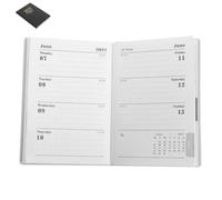 GALPADA Agenda de Poche 2027 A7 en Papier Pu, Planning Quotidien | Section Rappels de Rendez-vous, Pages Épaisses, Format Compact pour Bureau, École et Réunions Mobiles