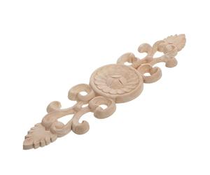 GALPADA Applique Style Classique Élégant en Bois Sculpté Décorative Matériau Bois Robuste pour Armoire et Meuble pour Décoration Intérieure DIY