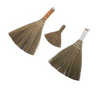 GALPADA Balai de Paille Chinois 3pcs en miscanthus Doux léger pour Nettoyage Maison Table Crumb Sweeping et Voiture Pratique