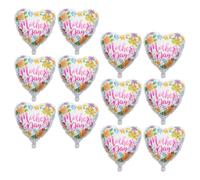 GALPADA Ballon Géant en Aluminium de Cœur pour Fête des Mères, 12 Pièces, Résistant la Décoloration et Incassable, Décoration pour Fête à Thème
