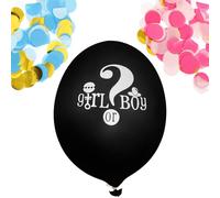 GALPADA Ballons en Latex pour Révélation de Fille ou Garçon avec Confettis Décoratifs, Faciles à Utiliser, pour Anniversaire et Shower, Set Complet