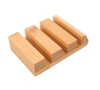 GALPADA Bambou Support de Rangement pour Planches à Découper 3 Fentes | Organisateur Compact Cuisine, Usage Plan de Travail, Aspect Beige Élégant, pour Plaques à Biscuits