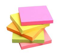 GALPADA Bloc-notes Adhésif Carré en Papier Recyclable, Lot de 12 Pads de 100 Feuilles, Gain de Place pour PC et Tablette Couleur Aléatoire