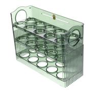 GALPADA Boîte à Œufs en Pet Transparent Vert Rangement Vertical pour Réfrigérateur Bac à Œufs Profond à Compartiments Séparés Anti-collision Conservation Optimale Cuisine Familiale
