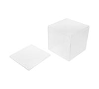 GALPADA Boîte de Démonstration 1000ml de Volume en Plastique Transparent Échelle Segmentée Claire, Forme Carrée pour Explorations Mathématiques en Classe