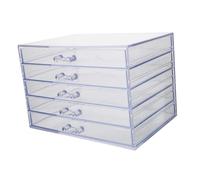 GALPADA Boîte de Rangement pour Outils à Ongles Acrylique Transparente Tiroirs Multifonctionnelle pour Accessoires de Manucure Bureau et Voyage