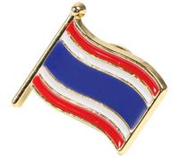 GALPADA Broche Drapeau National en Alliage Métal Créative et Solide Épingle Mode pour Vêtements Décoration Rouge Blanc Bleu pour Fêtes et Événements Spéciaux