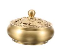 GALPADA Brûleur de Parfum en Cuivre Doré, Décoration Zen pour Bureau et Étude, Structure Simple et Facile à Utiliser, Ornement Raffiné pour Encensoir D'intérieur