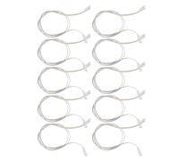 GALPADA Câble d'alimentation pour Tube LED T5 T8 3 Broches, Ensemble de 10 câbles Blancs 100cm en Plastique, Double extrémité, Stable Power, pour Montage dans luminaires de Plafond en