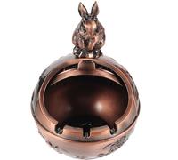 GALPADA Cendrier Décoratif Couvercle Résistant Feu et Haute Température de Lapin Vintage en Alliage de Zinc pour Décoration Intérieure de Table