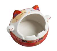 GALPADA Cendrier Décoratif Rangement de Rouge en Céramique de Chat pour et Décoration Intérieure Simple et Innovante, pour Bureau ou Collection Personnelle