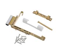 GALPADA Charnière Fenêtre Acier Au Carbone Kit De Réparation 1 Jeu Vis Couvercles Blancs Pour Fenêtres Coulissantes Intérieur Extérieur Maison DIY