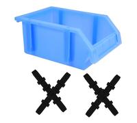 GALPADA Coffret de Rangement pour Outils en Plastique Bleu, Boîte Combinée | Organisateur de Pièces, Accès Facile et Rangement, Usage Maison et Maintenance Extérieure, Réutilisable