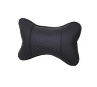 GALPADA Coussin Cervical pour Voiture Respirant en Coton Design Perforé et Housse Zippée, Appui-tête Noir pour Siège Auto, Soutien Confortable pour Voyages Longs