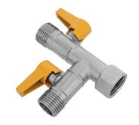 GALPADA Déviateur de Conduite D'eau en Laiton G1/2 T 3 Voies, Vanne de Dérivation Installation Facile pour Robinet, pour Salle de Bain Familiale