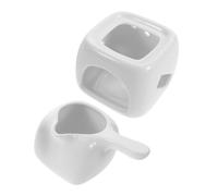 GALPADA Diffuseur D'arômes à Bougie Chauffe-plat en Céramique Blanc Brûleur D'huiles Essentielles pour Spa Diffuseur de Parfum Décoratif pour Relaxation et Aromathérapie Accessoire