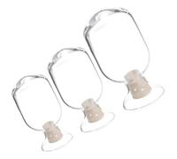 GALPADA Ensemble de 3 Bocaux en Verre Transparent Couvercle pour Rangement Allumettes, Capacité 125ml à 500ml, Léger et Pratique pour Garder Allumettes Sèches