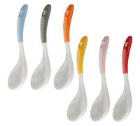 GALPADA Ensemble de 6 Cuillères à Soupe Céramique Multi-usage pour Service de Ramen et Pho Poignée Confortable