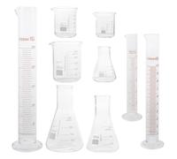 GALPADA Ensemble de Verrerie de Laboratoire en Verre 9pcs Résistant Haute Température Bécher 50ml 100ml 150ml 250ml pour Éducation et Laboratoire