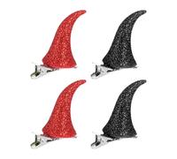 GALPADA Épingles à Cheveux pour Halloween de Cornes de Bœuf Rouge, 1 Set 2 Paires, Décoration Capillaire en Plastique et Métal, Accessoire Créatif pour Fêtes et Soirées