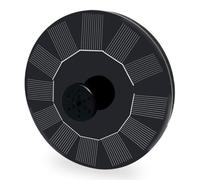 GALPADA Fontaine Flottante Solaire, Pompe à Eau pour Fontaine Solaire, Bassin et Bain D’oiseaux, Panneau 6v/1w, Pompe Dc 4,5-12v, 200 L/h, Jet 35-50cm, Plastique Noir, Jardin