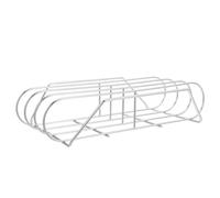 GALPADA Grille de Barbecue Demi-Ronde en Acier Inoxydable Argenté pour Côtes et Bœuf, Surface Antiadhésive Facile à Nettoyer, pour Patios et Barbecues Extérieurs