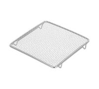 GALPADA Grille de Cuisson Barbecue Carrée avec Pieds, Acier Inoxydable | Maille Régulière, pour Four Intérieur et Repas en Plein Air, Argenté, Protège le Plan de Travail