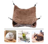 GALPADA Hamac en Peluche pour Petits Animaux, Chaud, Épais, Marron, Hiver | Nid Suspendu, Polyester Doux, Forme Compacte, pour Rat et Autres Petits Compagnons