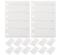 GALPADA Inserts organiseur hebdomadaire A7 6 anneaux, 200 feuilles vierges perforées, papier 120 g/m², format 4,7 x 3,1 pouces, idéal pour planification quotidienne