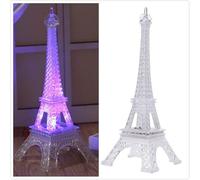 GALPADA Lampe de Bureau Tour Eiffel en Acrylique, Veilleuse LED Colorée à Faible Consommation, comme Veilleuse de Nuit pour Chambre ou Centre de Table