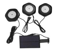 GALPADA Lampe de Piscine Submersible Solaire RGB 18 LED, Résistante à l'usure, en Abs, Étanche, pour Terrasse et Allées, Pack de 3 Lumières Panneau Solaire