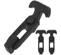 GALPADA Loquet Flexible en Caoutchouc Noir pour Boîte à Outils, Lot de 3 Pièces Précharge Flexible et Absorption des Vibrations, pour Refroidisseurs et Coffres