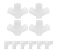 GALPADA Lot de 10 Connecteurs en T à 3 Voies en Plastique Blanc pour Tringle de Placard, Raccord Polyvalent Optimisant l'espace, pour Sèche-Linge et Armoire