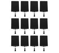 GALPADA Lot de 12 Tableaux Effaçables Noirs en Plastique avec Bord Renforcé pour Supermarché, Durée de Vie Prolongée Bavure, pour Rayons et Caisses