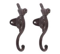 GALPADA Lot de 2 Crochets Muraux en Métal Forme Oiseau Style Rétro Vintage, Support Mural en Fonte Noir, Installation Facile pour Chambres et Rangements Petits Objets