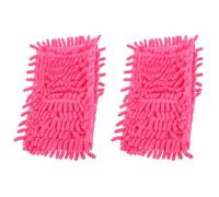 GALPADA Lot de 2 Lingettes Serpillères Rouges en Microfibre Lavables pour Remplacement de Tête de Vadrouille et Nettoyage Maison