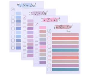GALPADA Lot de 4 Blocs-notes Autocollants en Papier Coloré, Multi-usage, Réutilisables, pour Bureaux et Salles de Classe