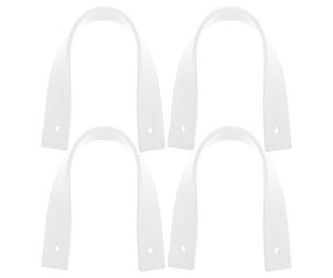 GALPADA Lot de 4 Crochets Muraux en Pu pour Ceinture, Support Mural Fixe Polyvalent Blanc, pour Anniversaires et Affichage D'informations Importantes