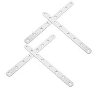 GALPADA Lot de 4 Équerres D'angle en Acier Inoxydable Argenté pour Meubles, Plaques Droites Plates Offrant Stabilité Renforcée et Esthétique Moderne pour Projets DIY