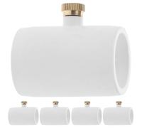 GALPADA Lot de 5 Raccords de Brumisateur en PVC Blanc 1/2'' Buse en Laiton 3/16'' Mâle 10-24unc pour Système de Refroidissement Extérieur Pratique et Résistant