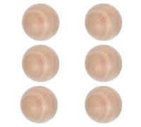 GALPADA Lot de 6 Bouchons de Bouteille en Bois de Pin, Boules Rondes Naturelles de 40 Mm, Étanchéité, Usage Polyvalent pour Bouteilles et Décanteurs